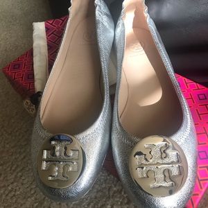 New Tory Burch Minnie Travel Ballet Flats Size 8